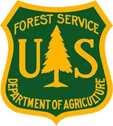 Green and yellow Forest Service logo