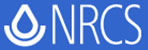 White on blue logo